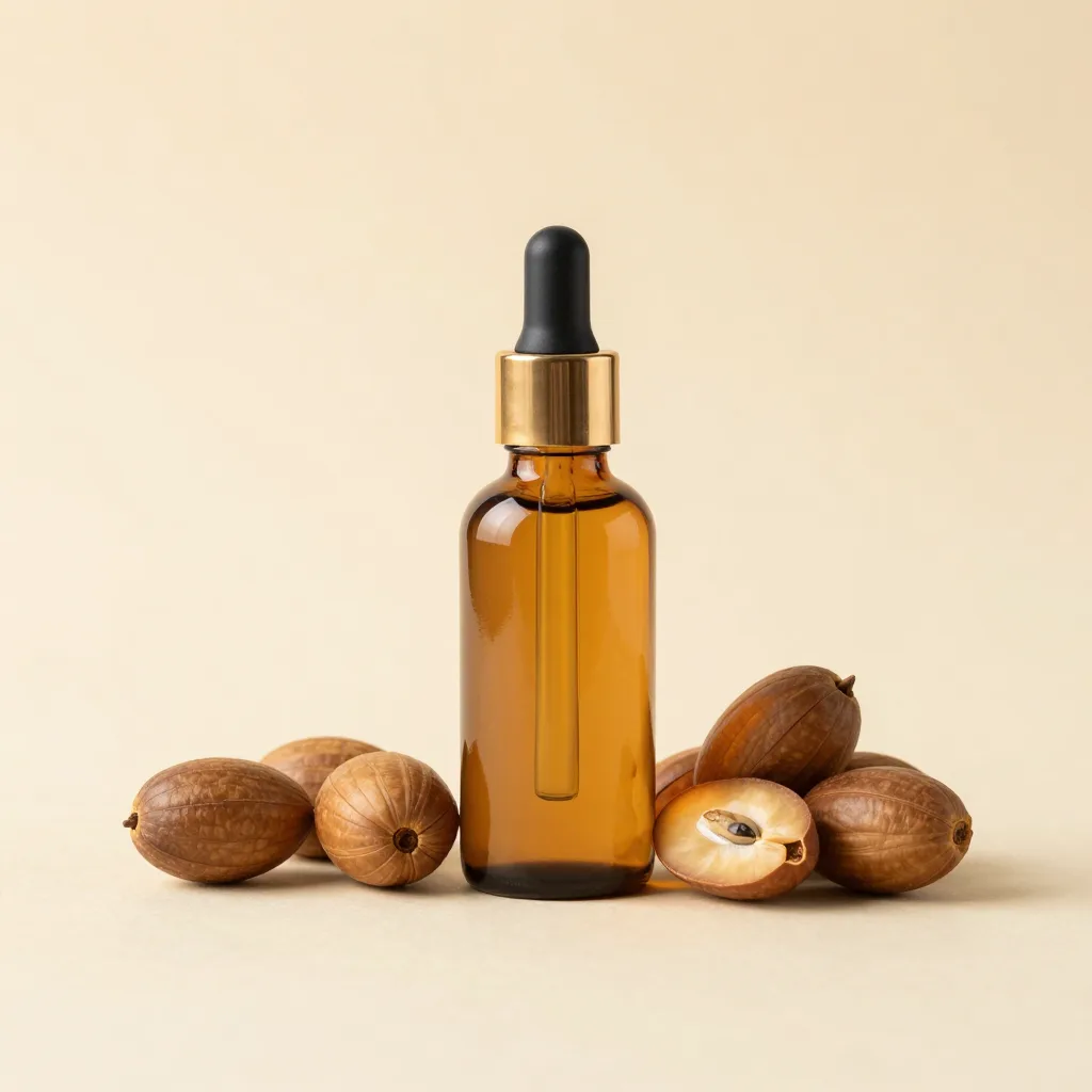 A jojoba and argan oil set on a light background